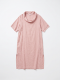 Vestido Irela de Lino con Cuello Drapeado en color rosa
