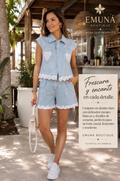 Conjunto en denim claro