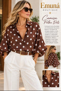 Camisa Popelina color marrón