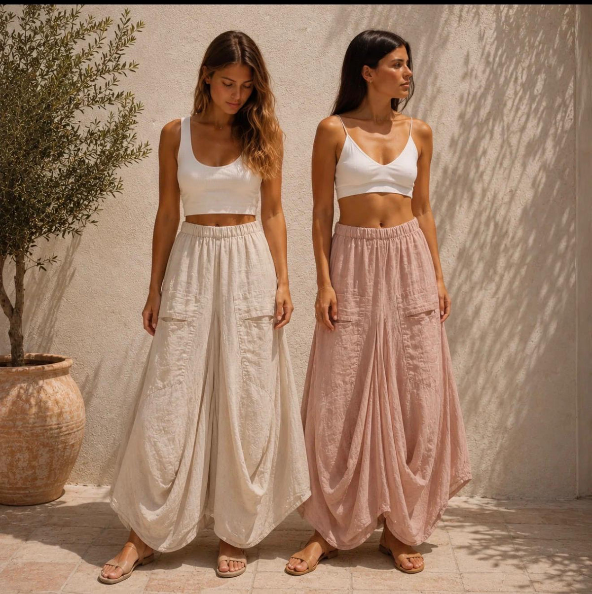Pocket Linen Skirt